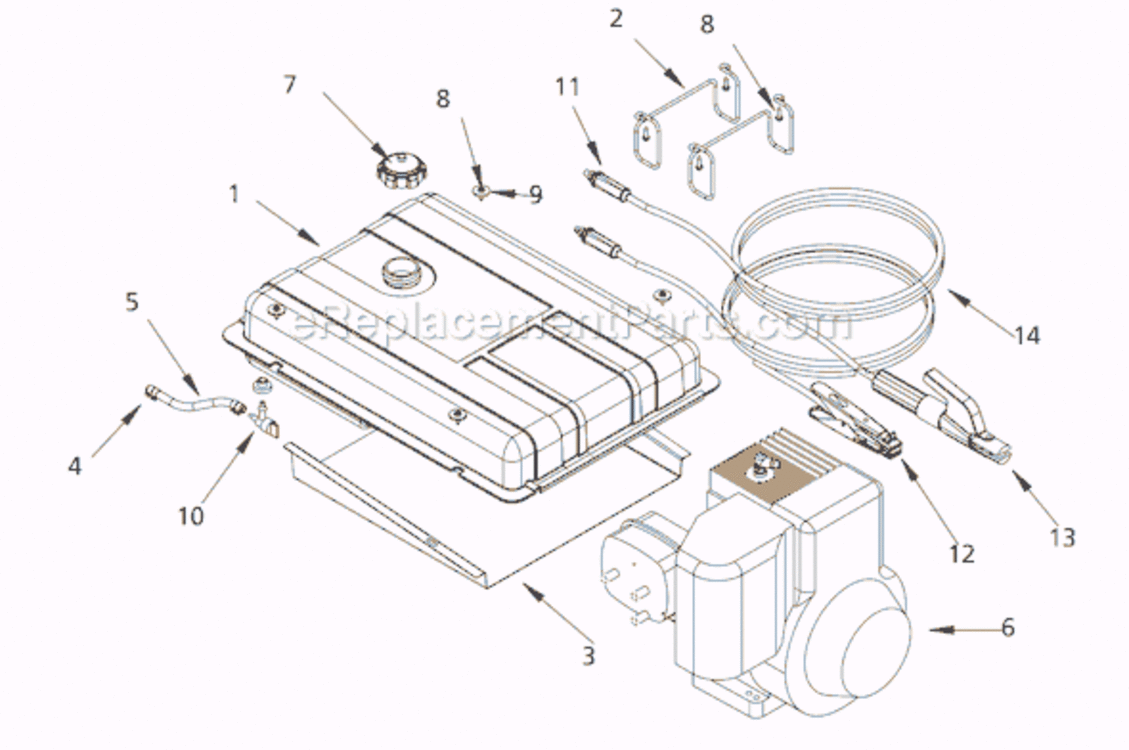 Page A Diagram and Parts List for GW4012  Campbell Hausfeld Welder